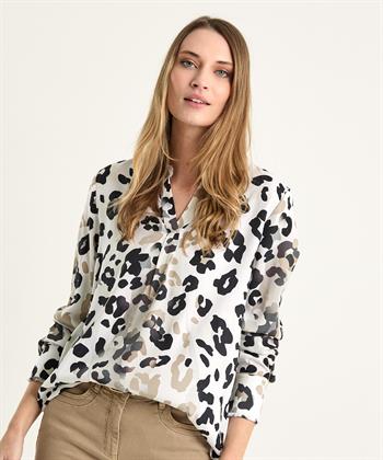 Herzen's Angelegenheit zijde blouse panterprint
