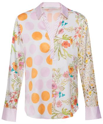 Herzen's Angelegenheit zijde blouse print