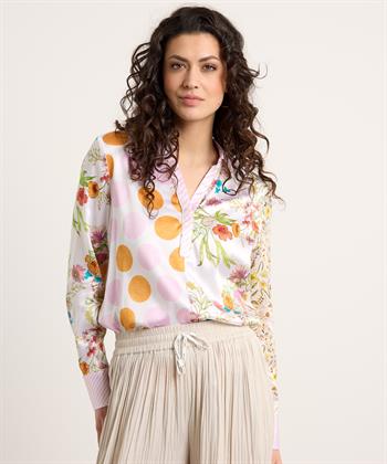 Herzen's Angelegenheit zijde blouse print