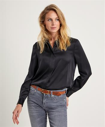 Herzen's Angelegenheit zijde lange blouse