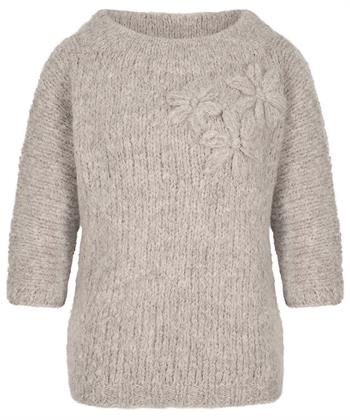Inti alpaca trui met bloemmotief Daisy