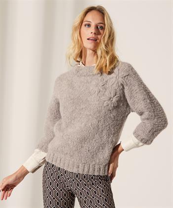 Inti alpaca trui met bloemmotief Daisy