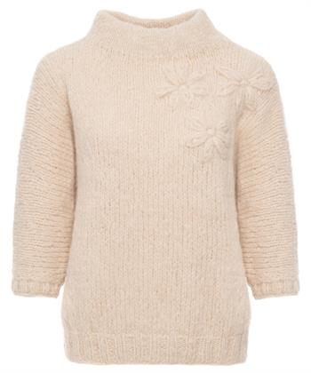 Inti alpaca trui met bloemmotief Daisy