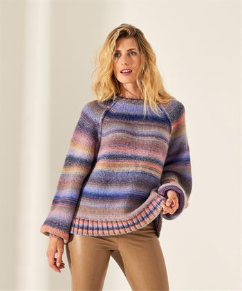 Jane Lushka oversized trui stripes wolmix