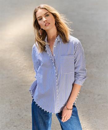 Joseph Ribkoff blouse streepjes pareltjes