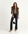 Joseph Ribkoff flared broek vegan leer details