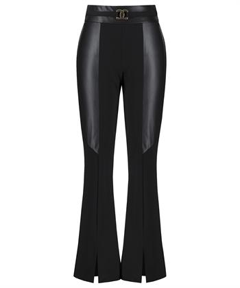 Joseph Ribkoff flared broek vegan leer details