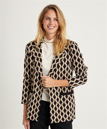 Joseph Ribkoff jacquard blazer lurex retro