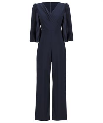 Joseph Ribkoff jumpsuit plissé met schoudervulling