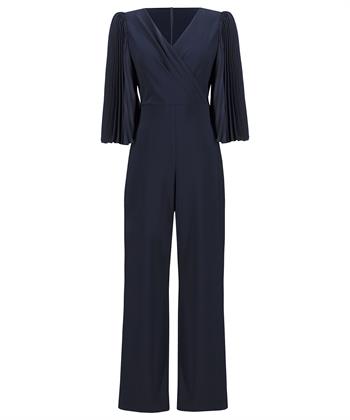 Joseph Ribkoff jumpsuit plissé met schoudervulling