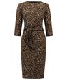 Joseph Ribkoff jurk panterprint met strik detail