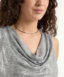 Joseph Ribkoff lurex top watervalhals