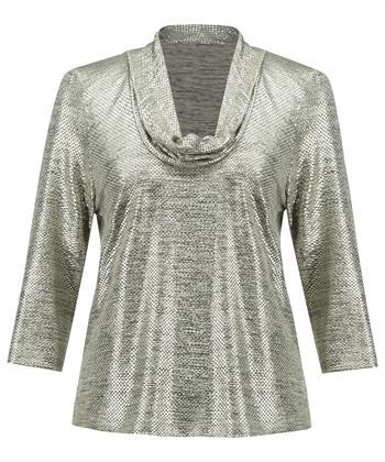 Joseph Ribkoff metallic top watervalhals