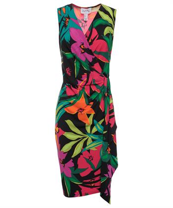 Joseph Ribkoff mouwloze jurk tropical flower