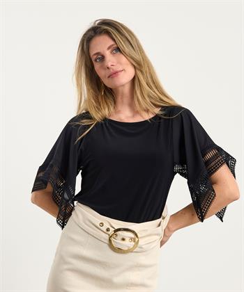 Joseph Ribkoff slinky top kant mouw