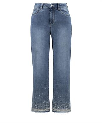 Joseph Ribkoff straight jeans strass cropped
