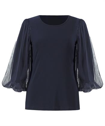 Joseph Ribkoff top met ballonmouw mesh