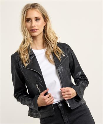 Joseph Ribkoff vegan leather biker jasje
