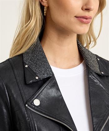 Joseph Ribkoff vegan leather biker jasje