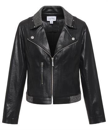 Joseph Ribkoff vegan leather biker jasje