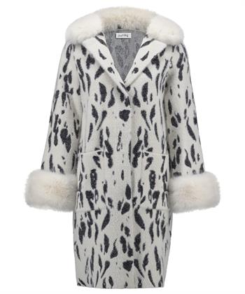 Joseph Ribkoff vestjas dierenprint fun fur