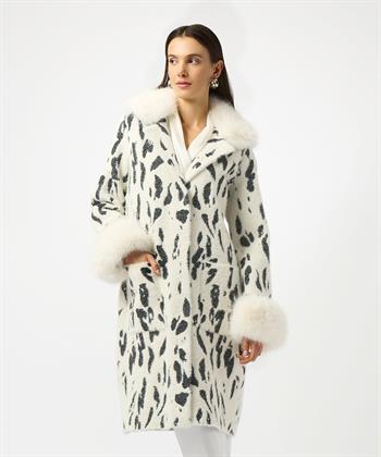Joseph Ribkoff vestjas dierenprint fun fur