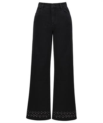 Joseph Ribkoff wide leg jeans strass Jambe