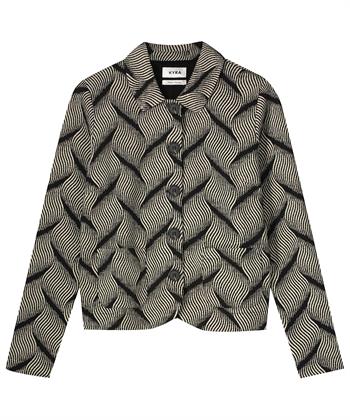KYRA blazervest grafisch jacquard Raaf
