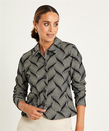 KYRA blazervest grafisch jacquard Raaf