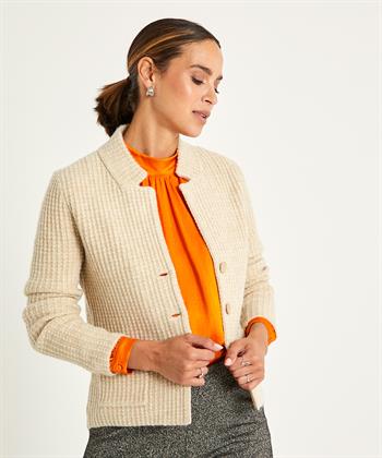 KYRA blazervest wafelstructuur Blockstitch Kitty