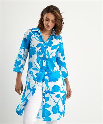 KYRA cotton voile blouse tuniek bloemen Bonnie