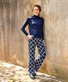 KYRA flared broek met grote ruit Scott