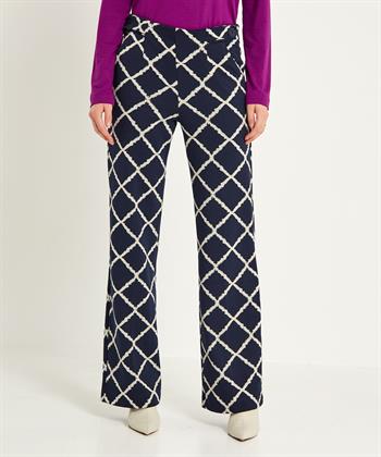 KYRA flared broek met grote ruit Scott