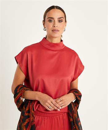 KYRA heavy silky blouse met col Dana