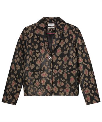 KYRA korte blazer lurex panter Venna