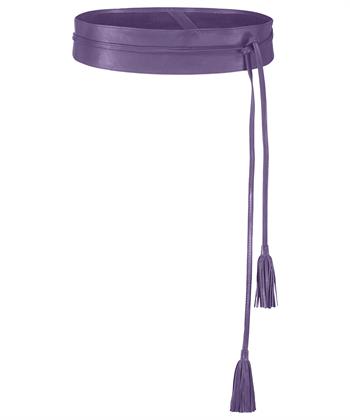 KYRA leren wikkelceintuur kwastjes Tassel