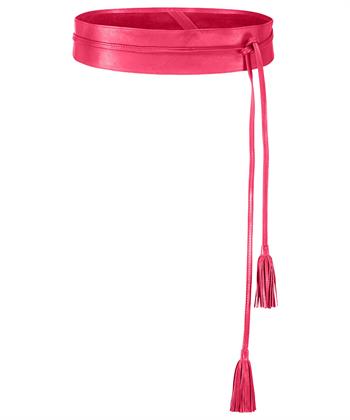 KYRA leren wikkelceintuur kwastjes Tassel
