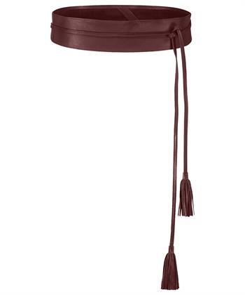 KYRA leren wikkelceintuur kwastjes Tassel