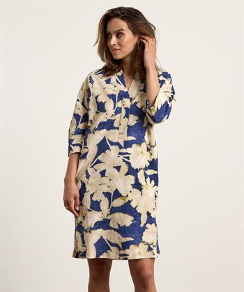 KYRA linnenmix jurk bloemen Wyna