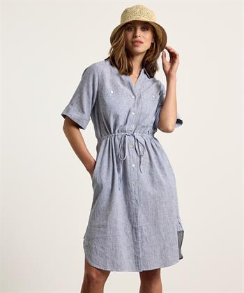 KYRA linnenmix jurk pinstripe Isolde