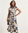 KYRA linnenmix lange jurk bloemen Kaira