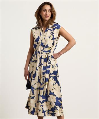 KYRA linnenmix lange jurk bloemen Kaira