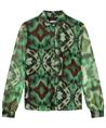 KYRA mesh blouse ikat print Mila