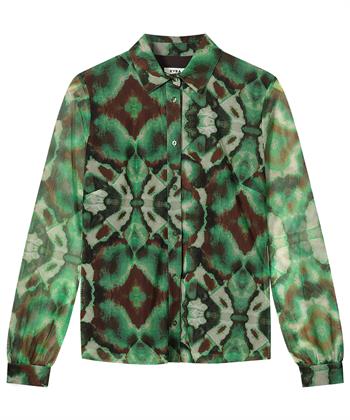 KYRA mesh blouse ikat print Mila