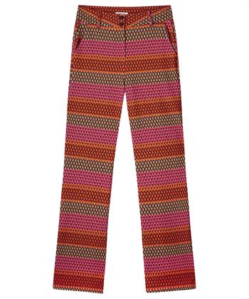KYRA multicolor structuur wide leg broek Ferris