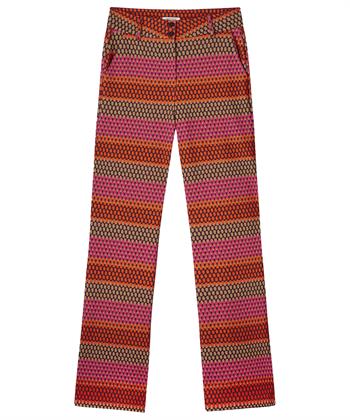 KYRA multicolor structuur wide leg broek Ferris