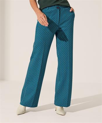 KYRA multicolor structuur wide leg broek Ferris