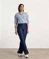 KYRA oversized blouse lurex strepen Poppie