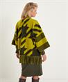 KYRA poncho jacquard pied de poule Forest Night