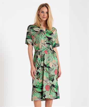 KYRA slinky jurk palmprint Kalla